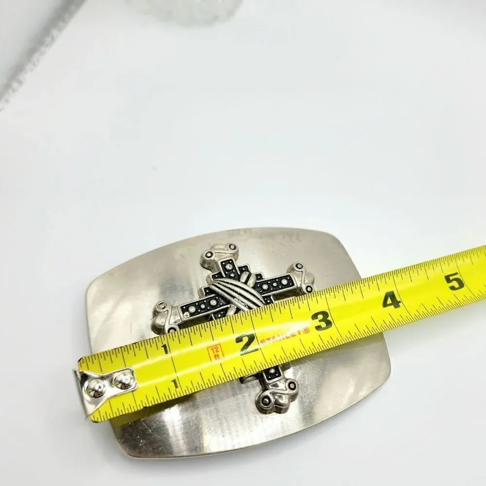 Vintage Silver Cross belt buckle